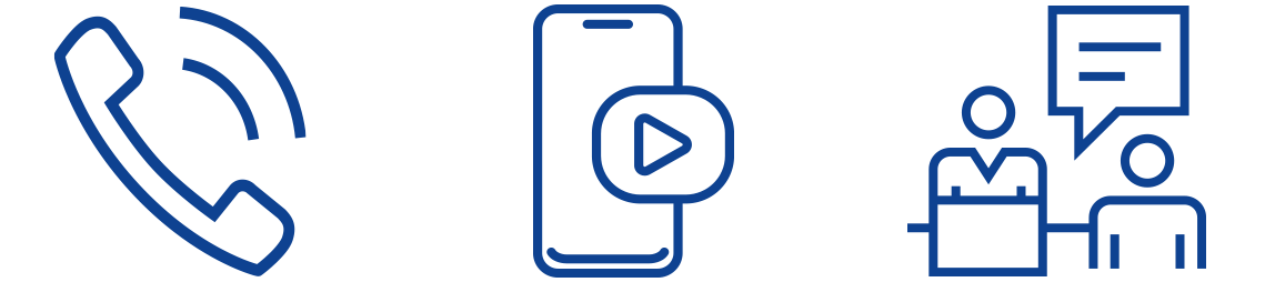 Telefon-, Video- und Besprechungs-Icon | FSW